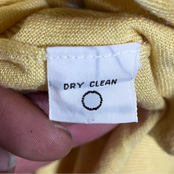 BOBBY JONES Collection Lightweight Mens V Neck Size M Silk Cashmere Blend Yellow - Picture 4 of 8